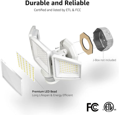 Lepro LED Security Lights (White, 3200 Lumens, 27W, IP65 Waterproof)