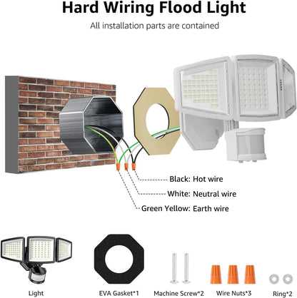 Lepro LED Security Lights (White, 3200 Lumens, 27W, IP65 Waterproof)