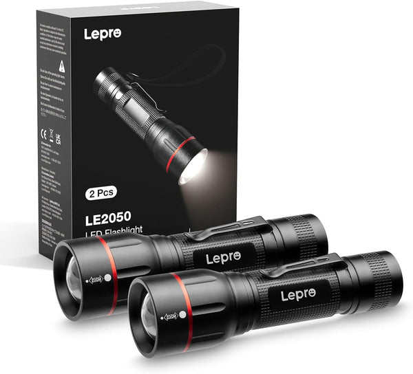 Lepro Tactical Flashlight 2 Pack | Dual-Fuel Torch – Lepro US