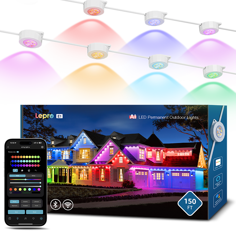 E1 AI Powered Permanent Outdoor Lights