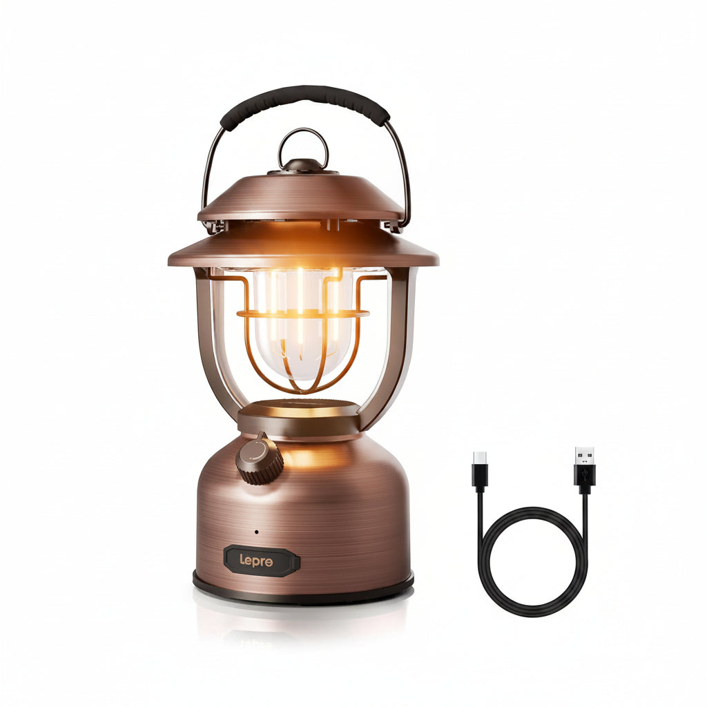 Vintage LED Rechargeable Camping Lantern
