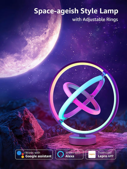 Lepro TB1 smart lamp with Space-ageish style and adjustable rings