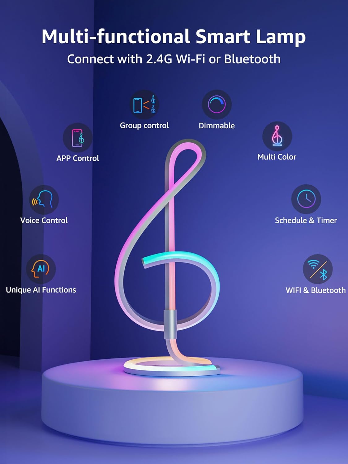 Lepro TB2 Multi-functional smart lamp with LED light design