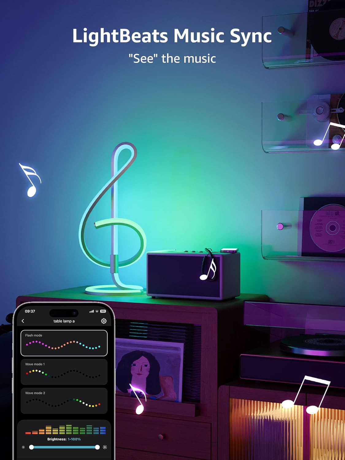 Lepro TB2 Table Lamp with music sync function