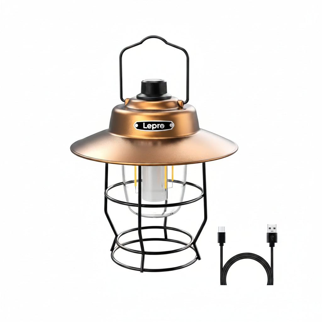 Vintage LED Rechargeable Camping Lantern