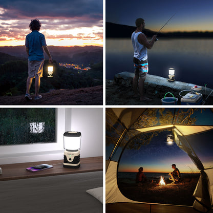 Lepro 1000LM LED Camping Lantern Rechargeable with 4 Light Modes, White