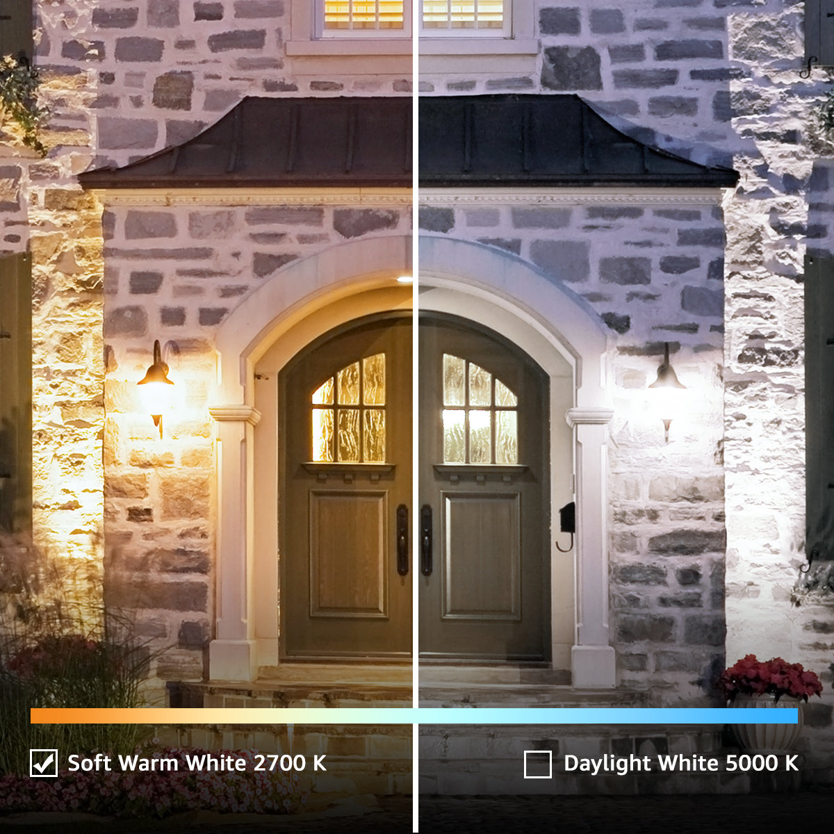 Lepro A19 Dusk to Dawn LED Light Bulb, E26 Base, 9W (60W Equivalent), 800 Lumens, 2700K Warm White, Non-Dimmable, Damp-Proof, 2-Pack