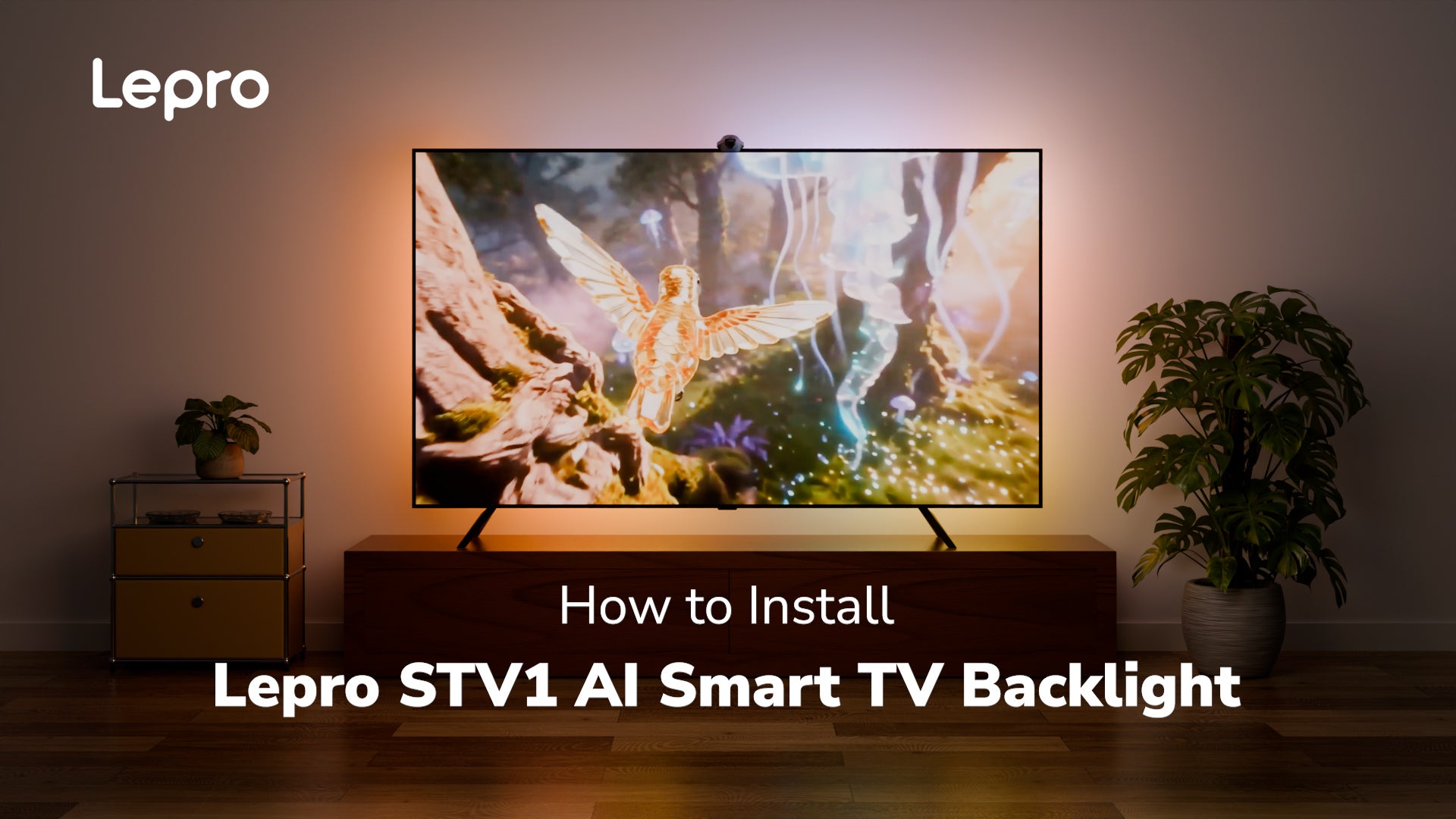 how to install lepro stv1 tv backlight