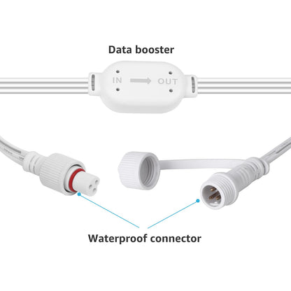 Lepro Extension Cable (10 ft) for Lepro E1 Permanent Outdoor Lights Only, 3-pin Extension Cord with Built-in Data Booster