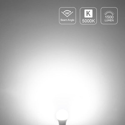 Lepro A19 E26 LED Light Bulbs (1500 Lumens, Daylight White, Energy-Saving)