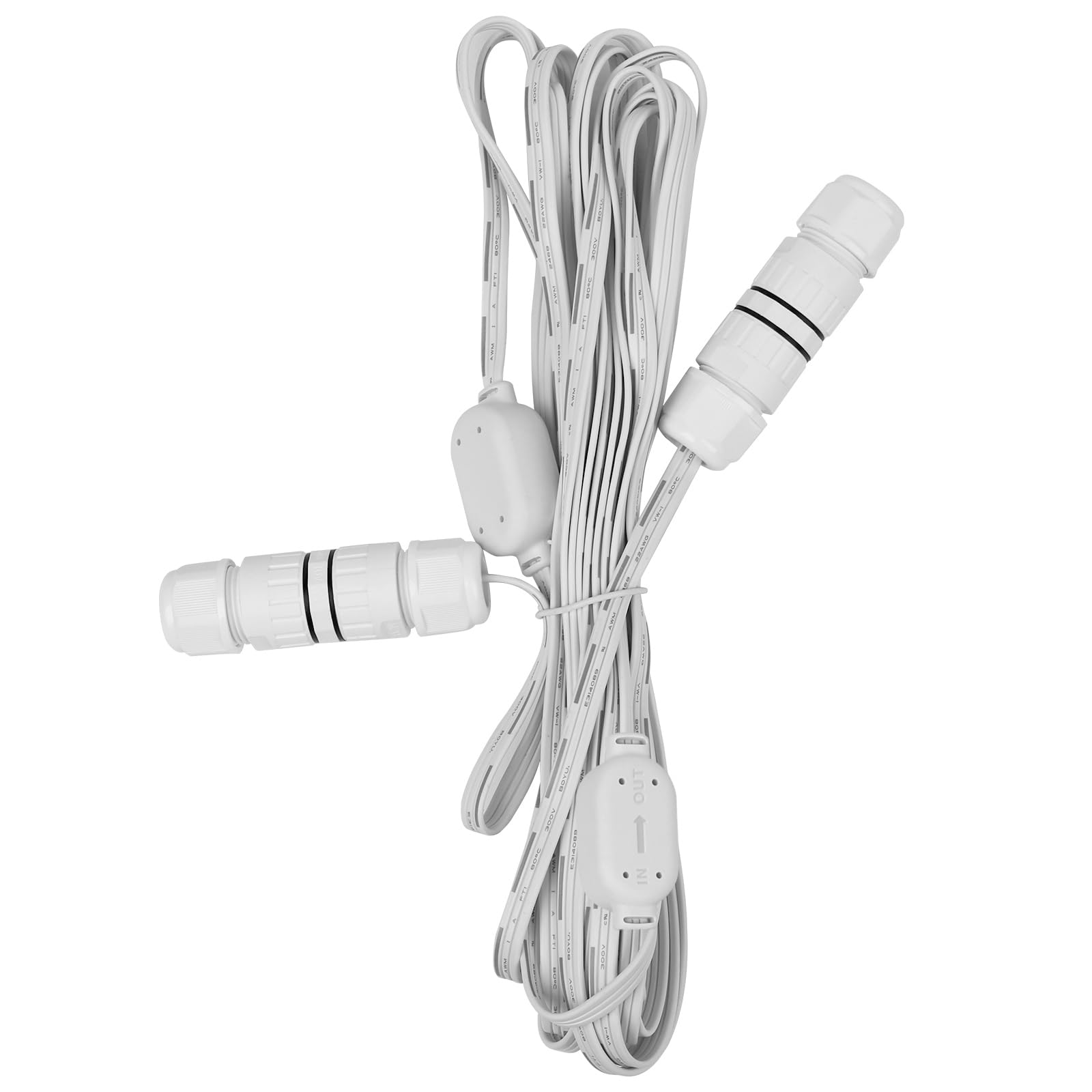 Lepro Extension Cable (20 ft) for Lepro E1 Permanent Outdoor Lights Only, 2 Built in Data Booster/Signal Amplifier