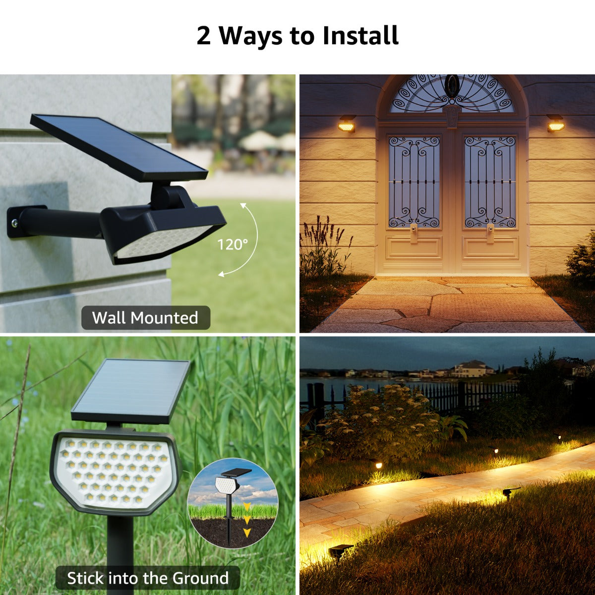 Lepro Warm White Solar Garden Lights (2-Pack)