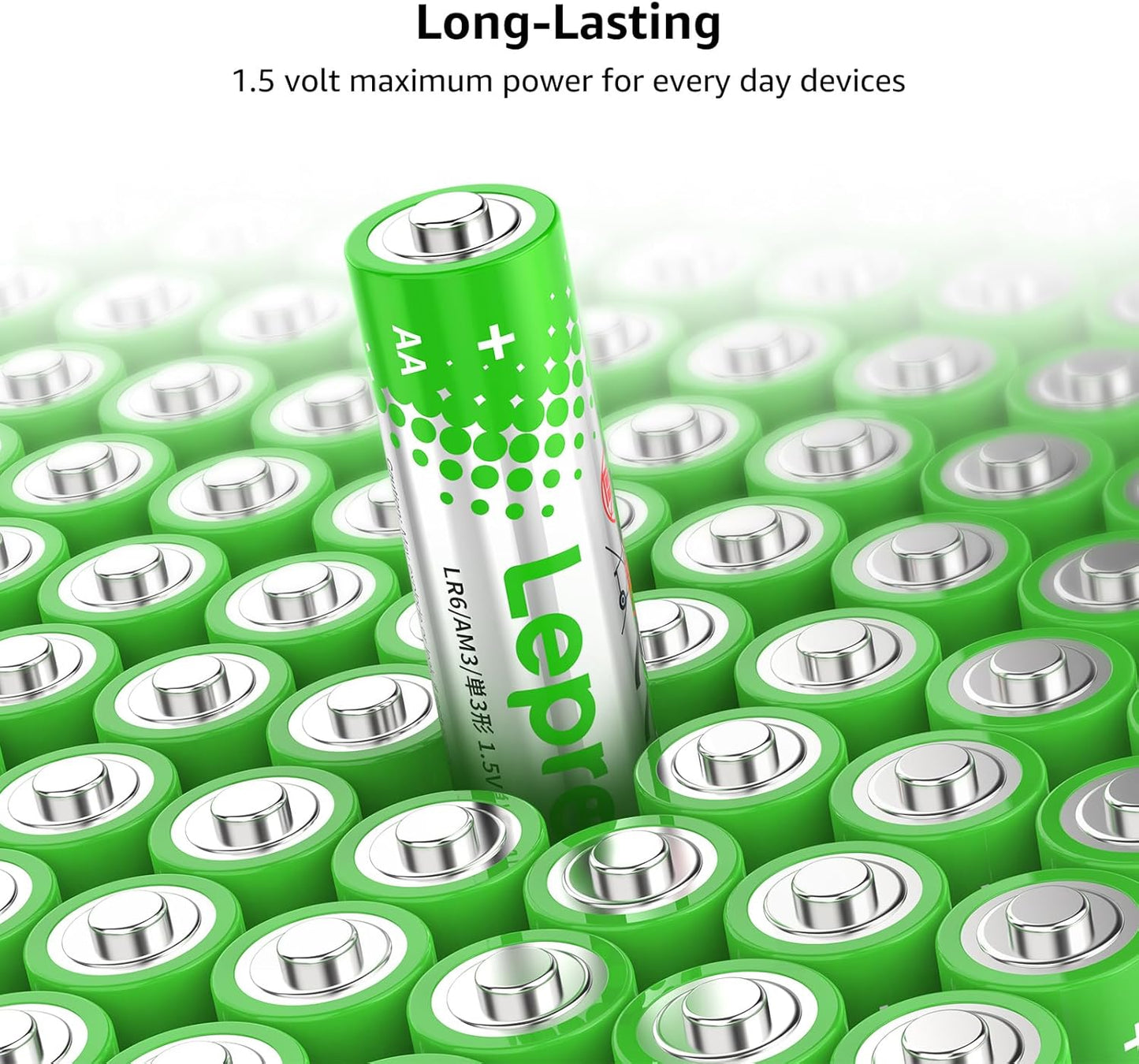 Lepro AA and AAA Batteries Combo Pack, 1.5V Long-Lasting Alkaline Battery Variety Pack (24/48 Packs))