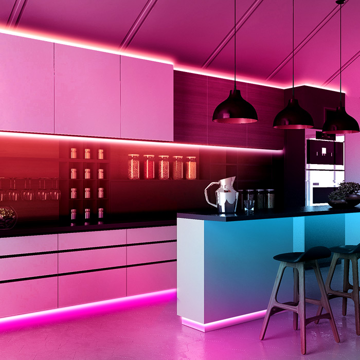 spansk Ond erektion How to Choose and Install LED Strip Lights for Kitchen Cabinets