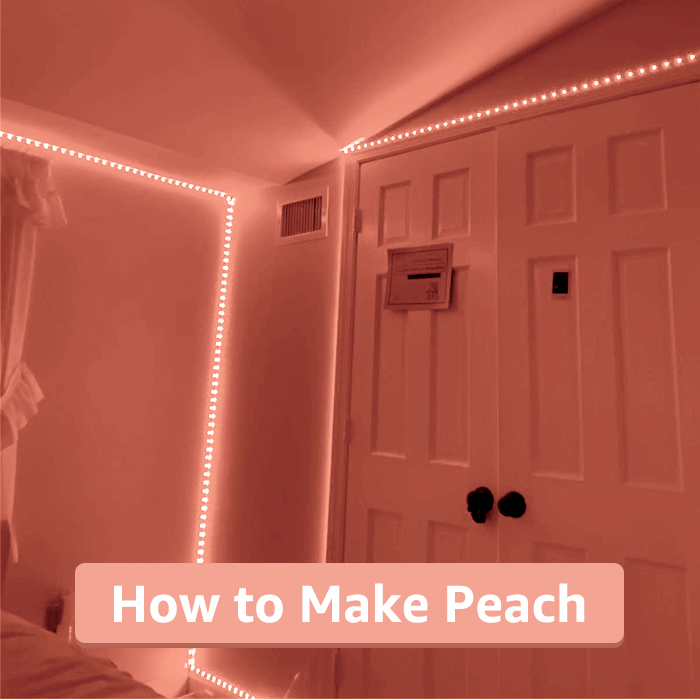how to make peach color on led strip lights