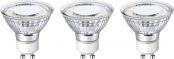 Lepro GU10 LED Light Bulbs Non-Dimmable, 2700K Soft Warm Light GU10 Bulb Replacement for Recessed Track Lighting, 4W LED Bulbs with 100°Flood Beam for Kitchen, Range Hood, Living Room, Bedroom, 3 Pack