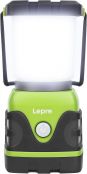 LE 1500LM Battery Powered LED Camping Lantern, Waterproof Tent Light with 4 Light Modes, Camping Essentials, Portable Lantern Flashlight for Camping, Emergency Light, Power Outages, Not Rechargeable