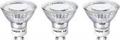 Lepro GU10 LED Light Bulbs Non-Dimmable, 5000K Daylight White GU10 Bulb Replacement for Recessed Track Lighting, 4W LED Bulbs with 100°Flood Beam for Kitchen, Range Hood, Living Room, Bedroom, 3 Pack